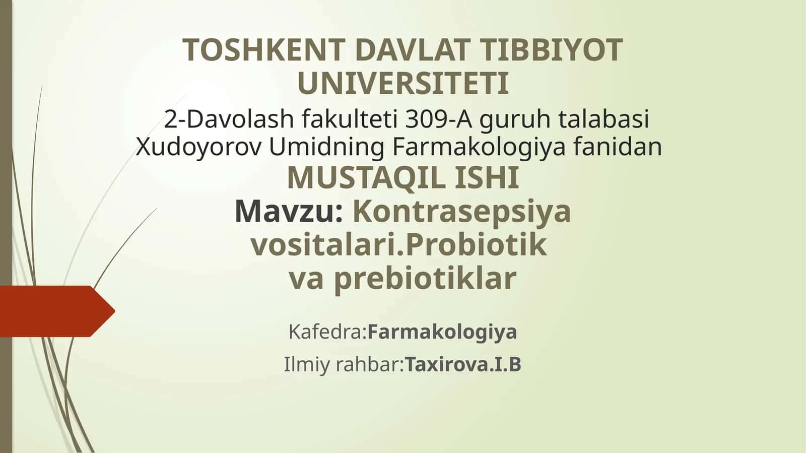 Kontrasepsiyavositalari va probiotiklar