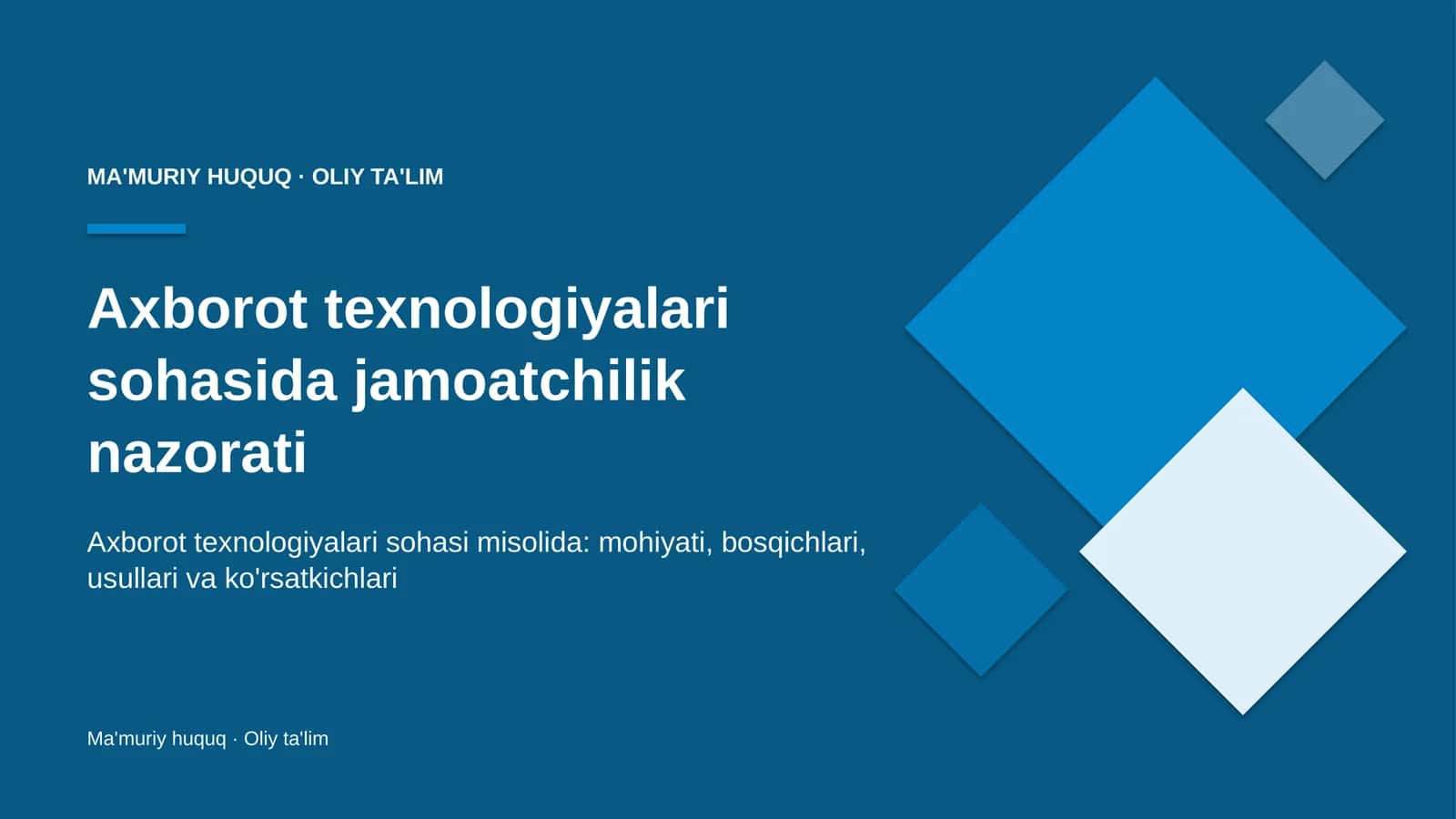 Jamoatchilik nazorati: mohiyati