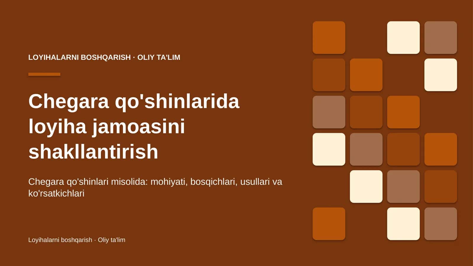 chegara qo'shinlarida loyiha jamoasini shakllantirish 6112