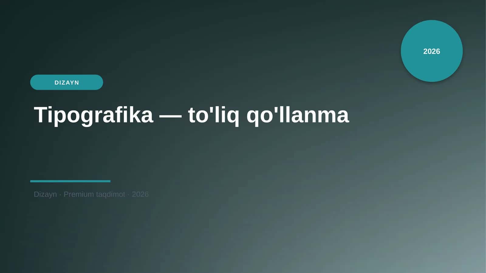 Tipografika — to'liq qo'llanma