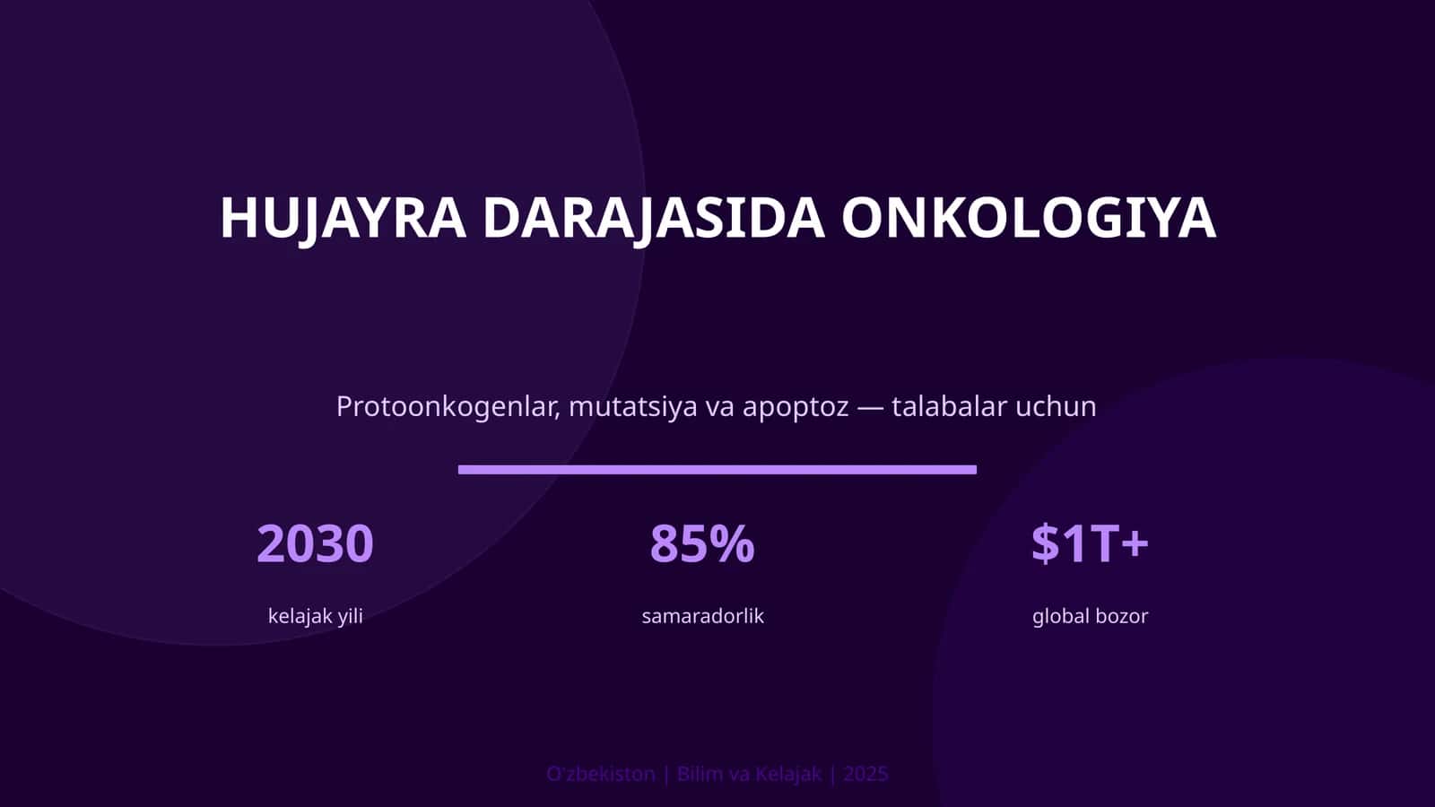 HUJAYRA DARAJASIDA ONKOLOGIYA