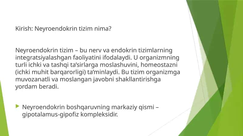 Nerv va endokrin tizim