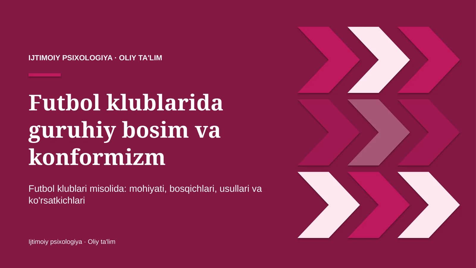 Futbol klublarida guruhiy bosim va konformizm