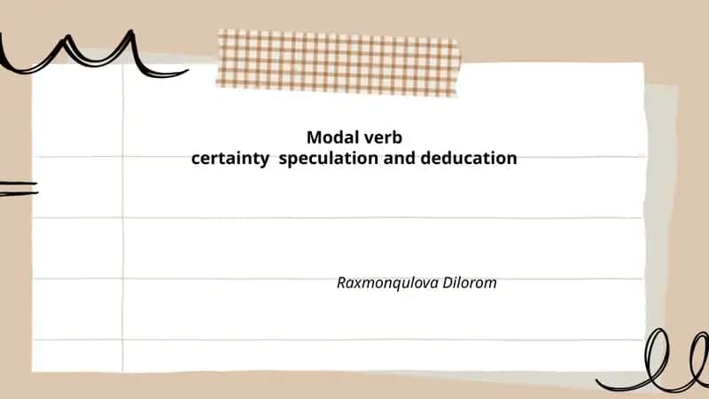 Modal verb