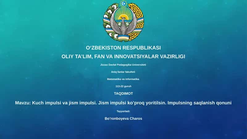 Kuch impulsi va jism impulsi