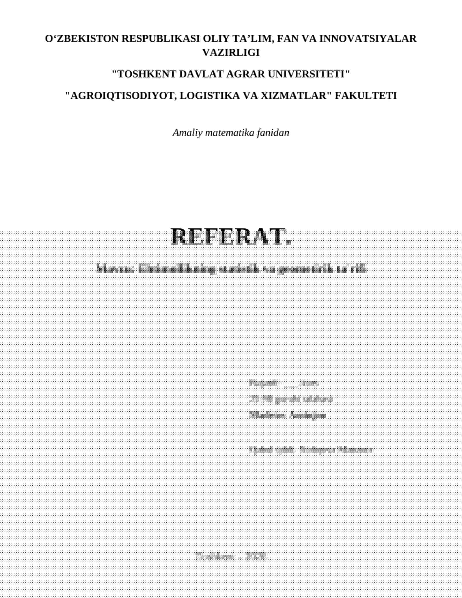 Ehtimollikning statistik va geometirik ta'rifi