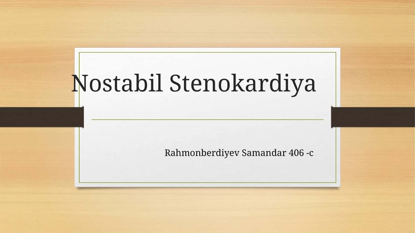 Stenokardiya