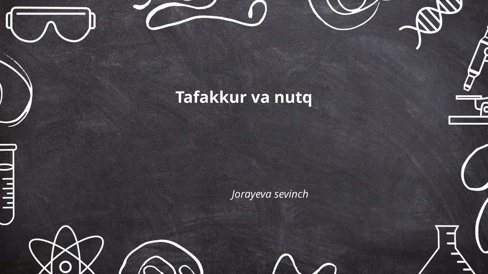 Tafakkur va Nutq