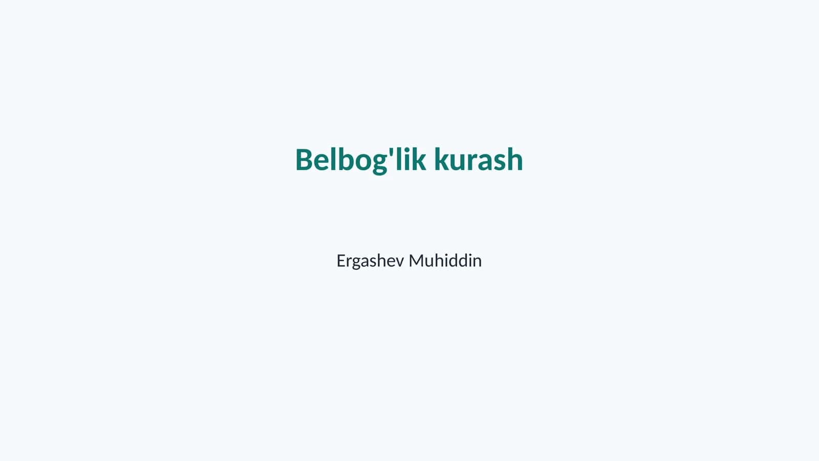 Belbog'lik kurash