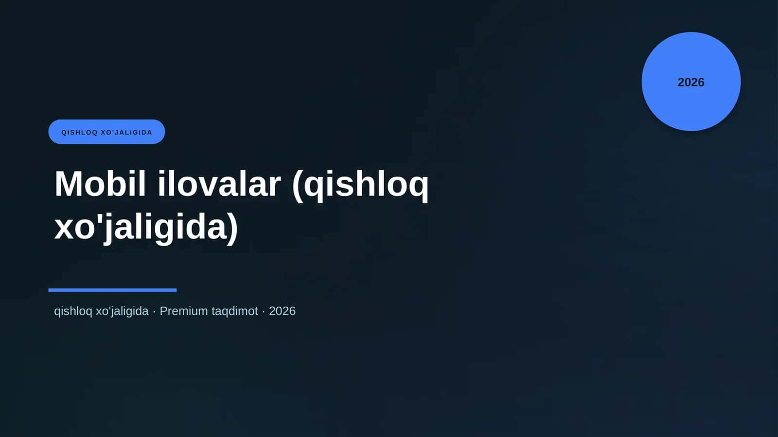 Mobil ilovalar (qishloq xo'jaligida)