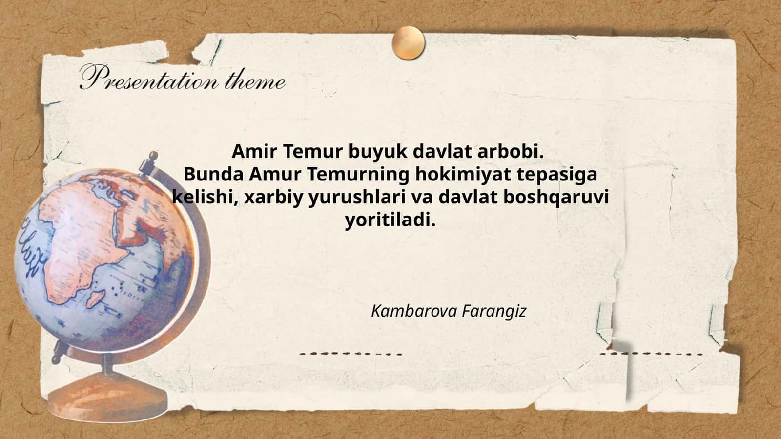 Amir Temur buyuk davlat arbobi