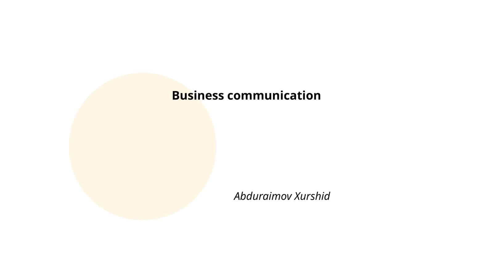 Business Communication