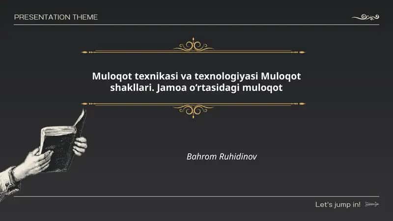 Muloqot texnikasi va texnologiyasi