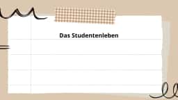 Das Studentenleben