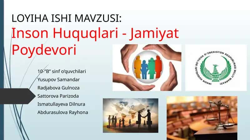 Inson Huquqlari-Jamiyat Poydevori
