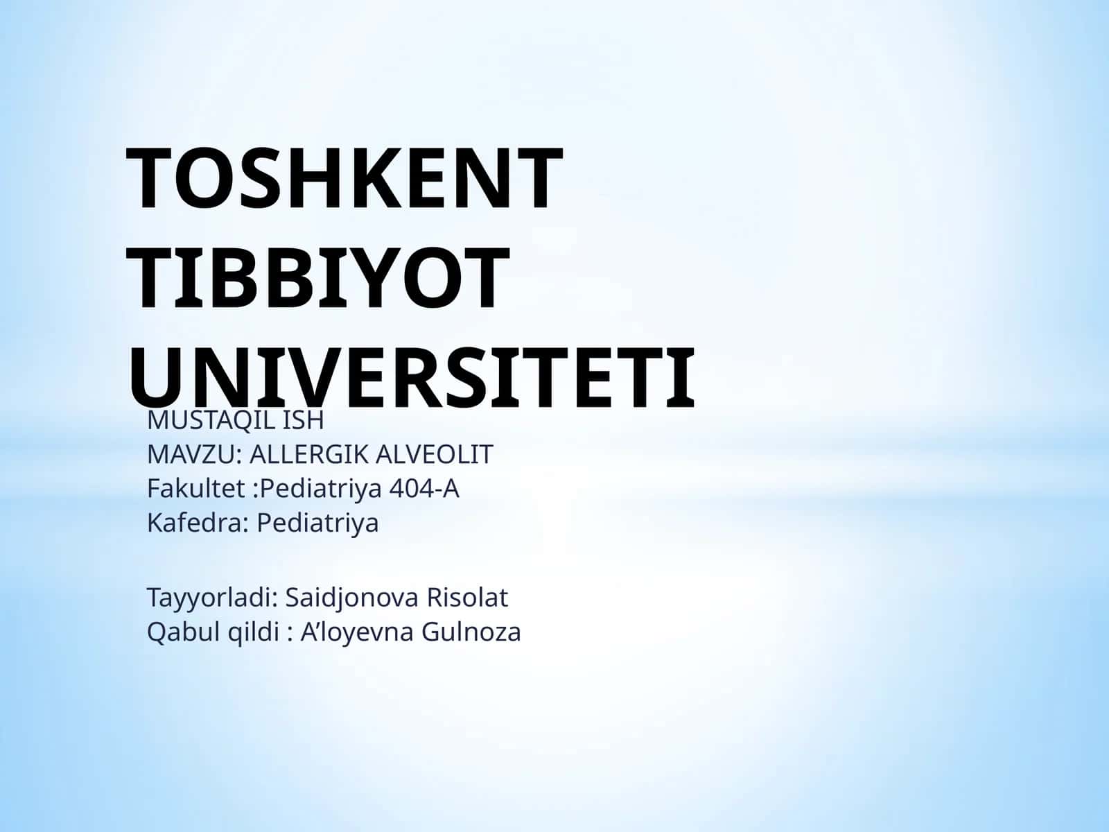 ALLERGIK ALVEOLIT