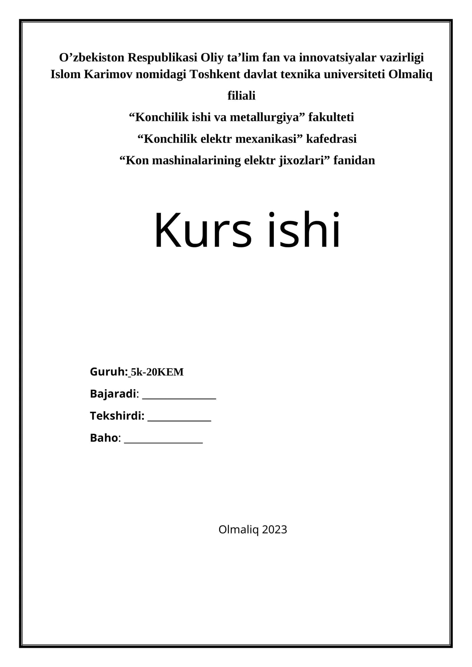 Kon mashinalarining elektr jixozlari