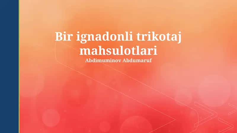Ignalar bilan toʻqilgan mahsulotlarga kirish