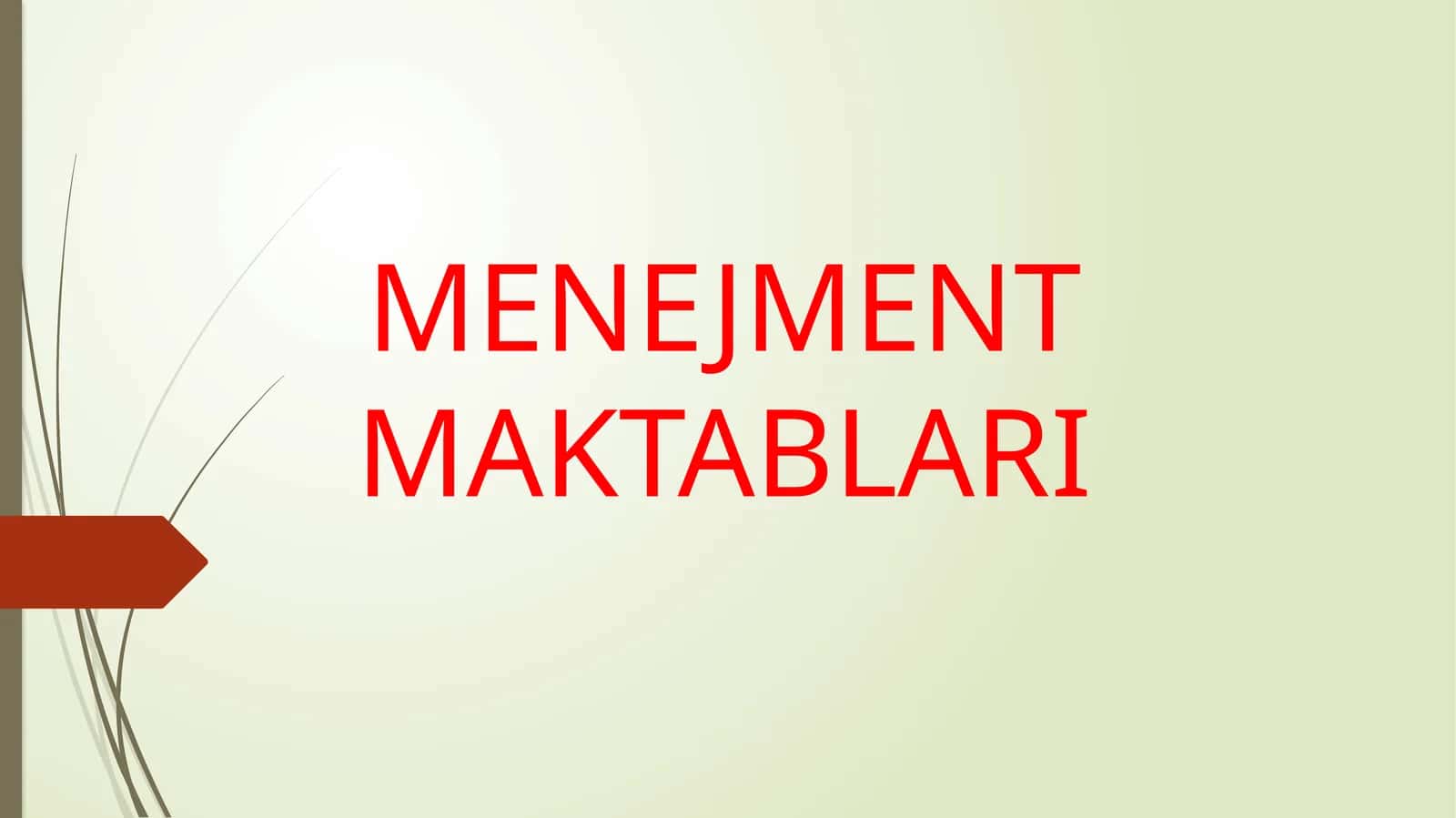 MENEJMENT MAKTABLARI