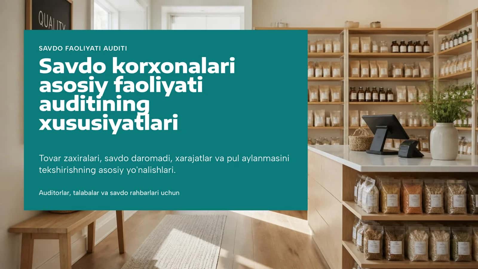 [SAVDO FAOLIYATI AUDITI]