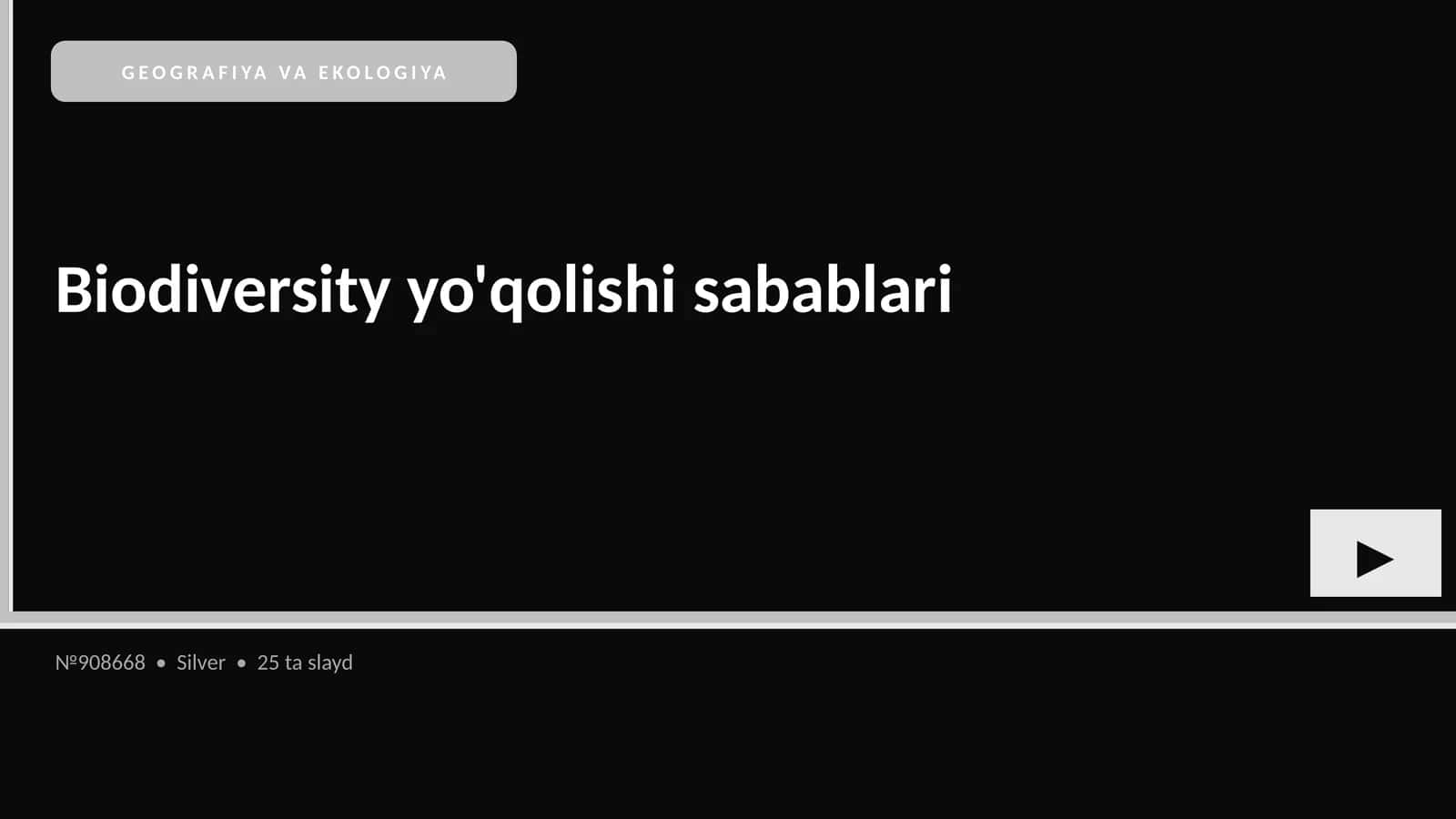 Biodiversity yo'qolishi sabablari
