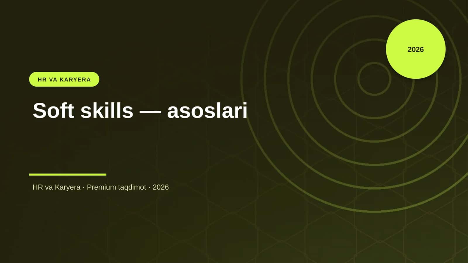 Soft skills — asoslari