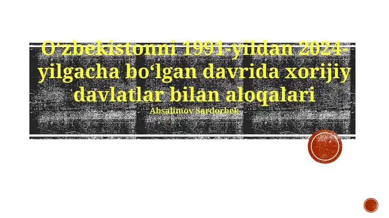 Janubiy Koreya bilan hamkorlik