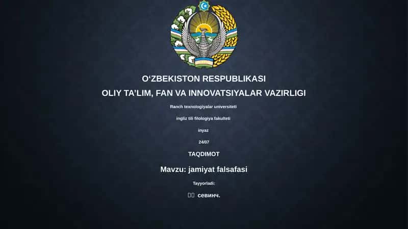jamiyat falsafasi