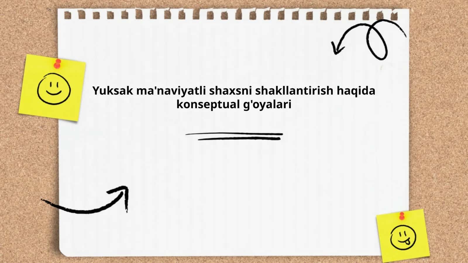 Yuksak ma'naviyatli shaxsni shakllantirish haqida konseptual g'oyalari