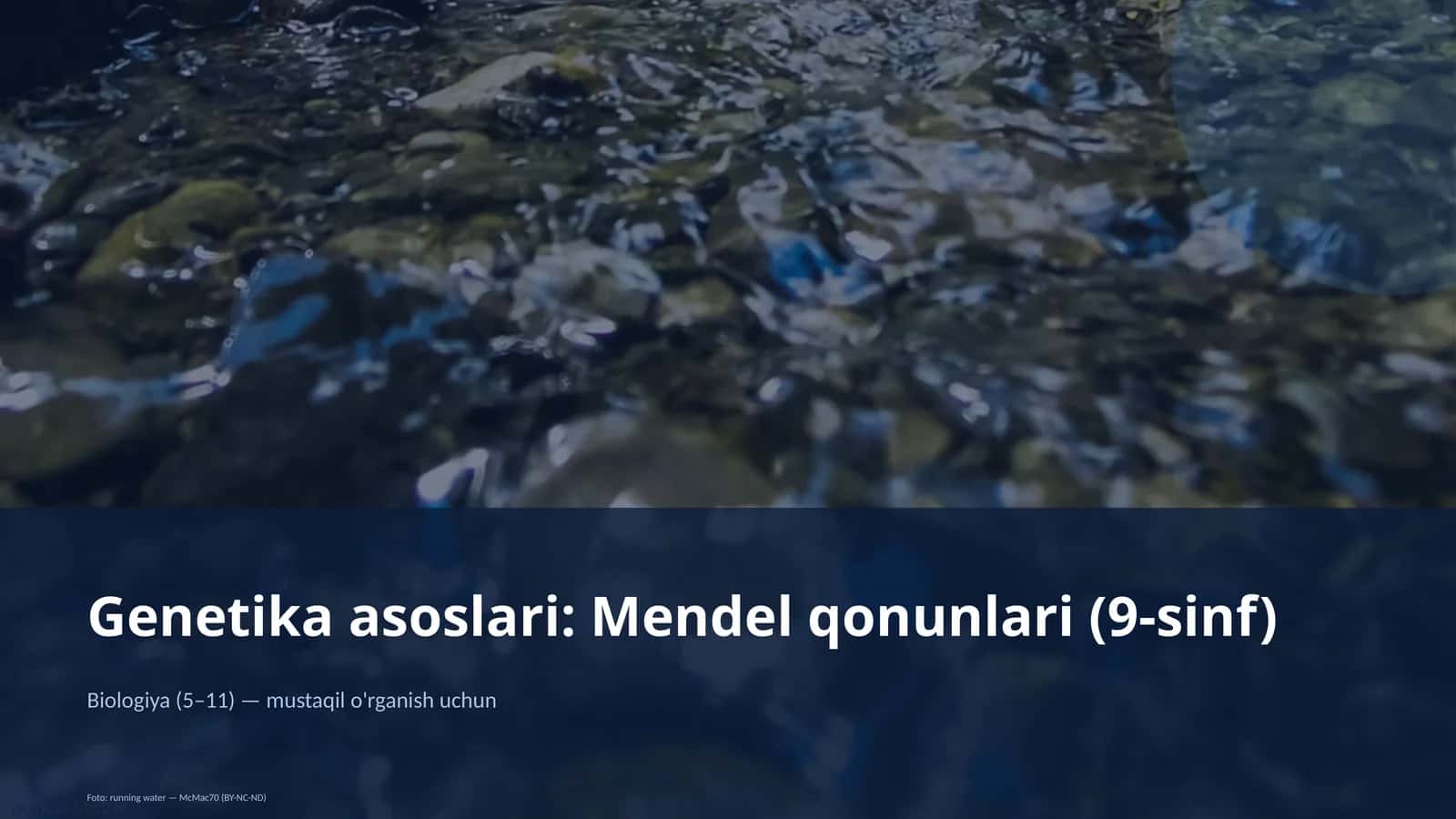Genetika asoslari: Mendel qonunlari (9-sinf)