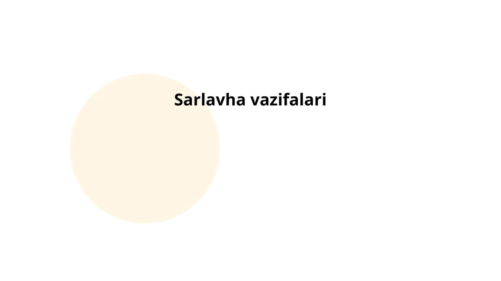 Sarlavha vazifalari