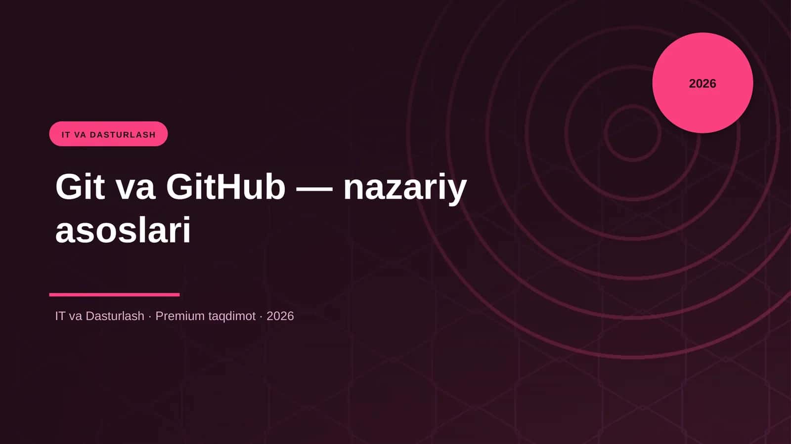 Git va GitHub — nazariy asoslari