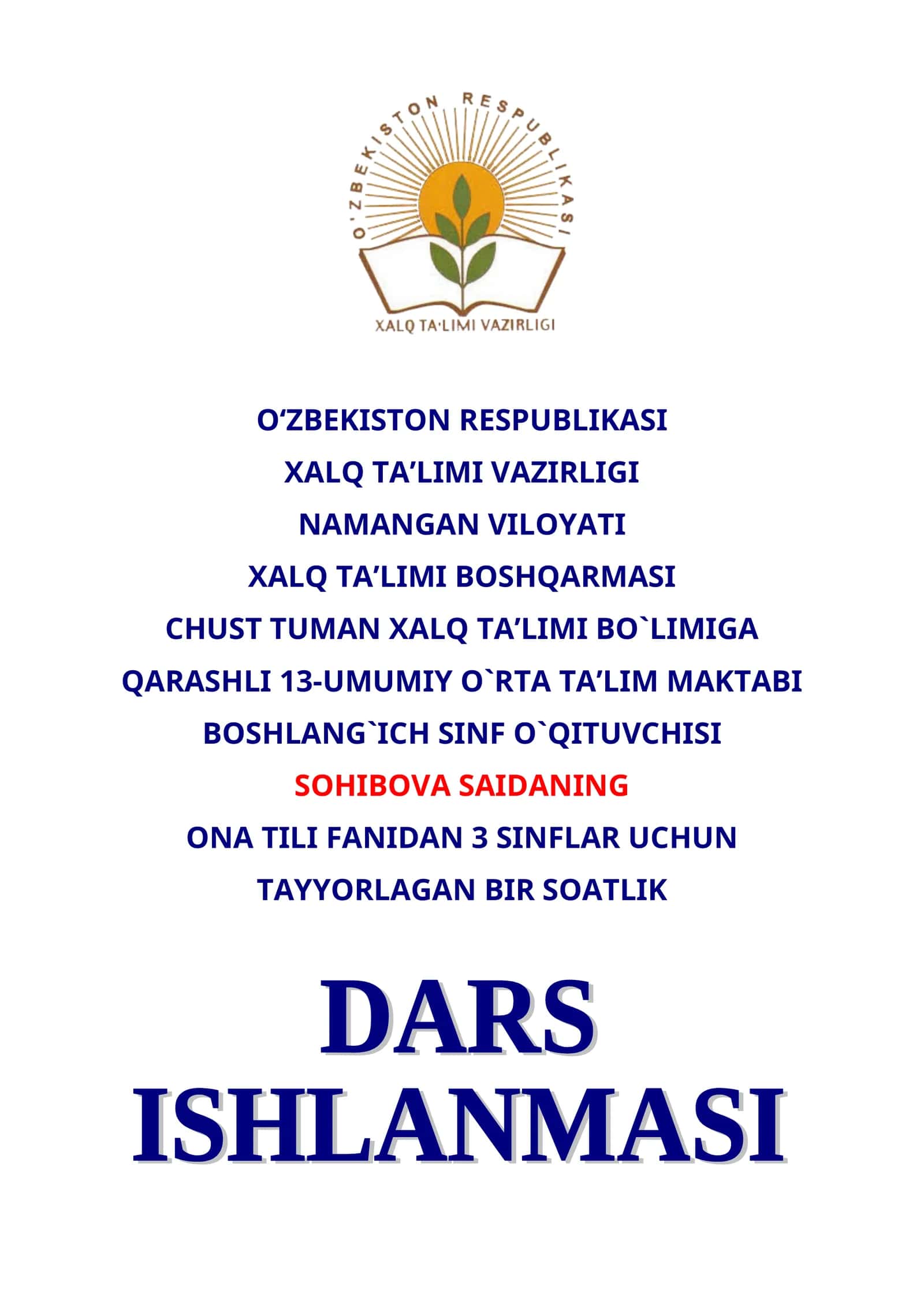 Unli va undosh tovushlar (23-24 mashqlar)