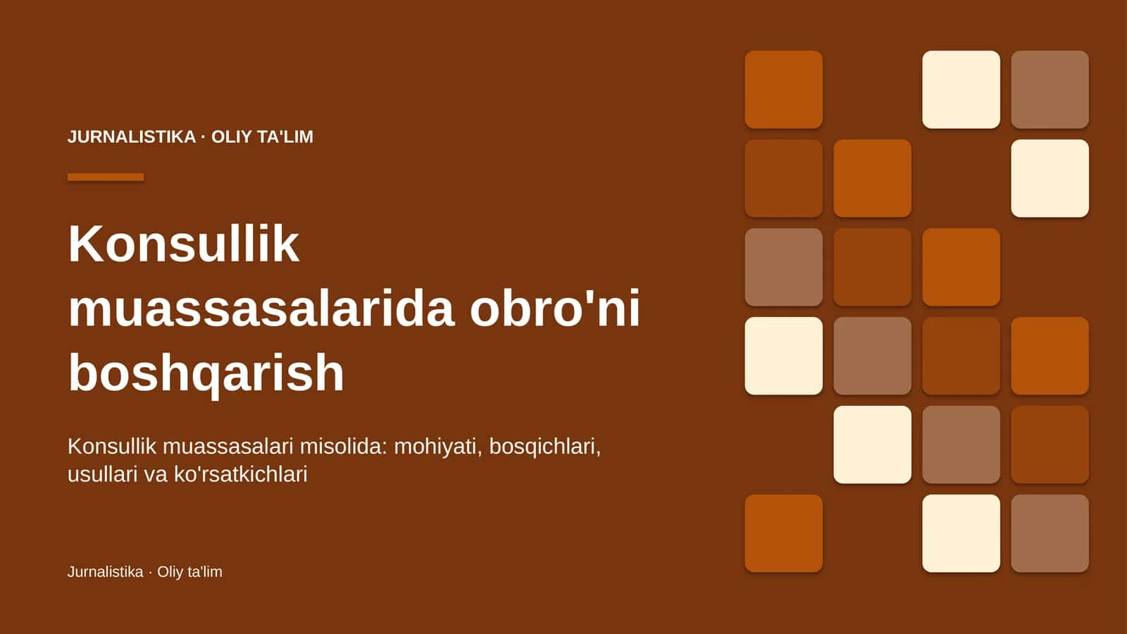 Konsullik muassasalarida obro'ni boshqarish