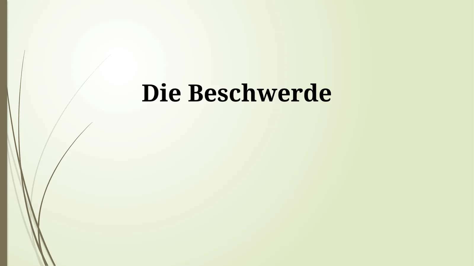 Die Beschwerde