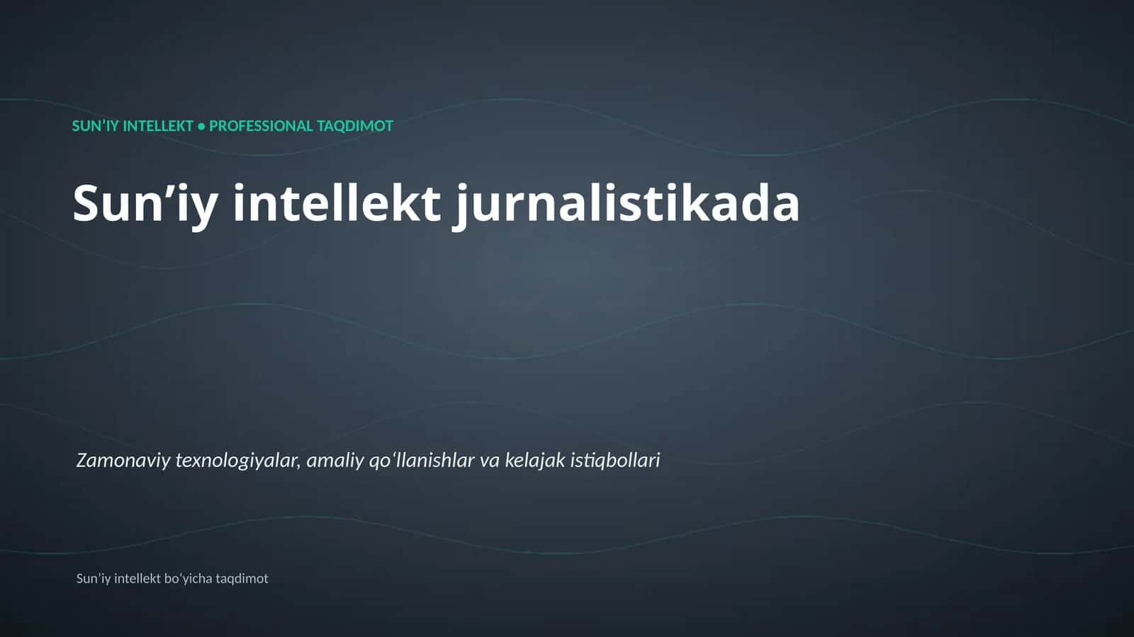 Sunʼiy intellekt jurnalistikada