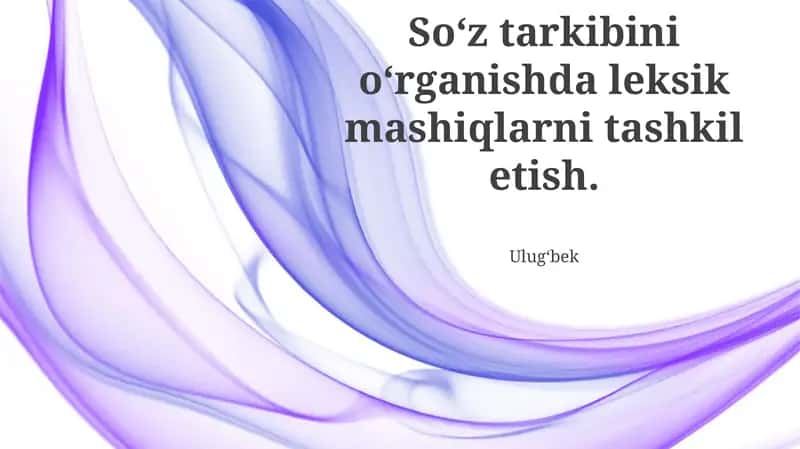 Leksik Mashqlar