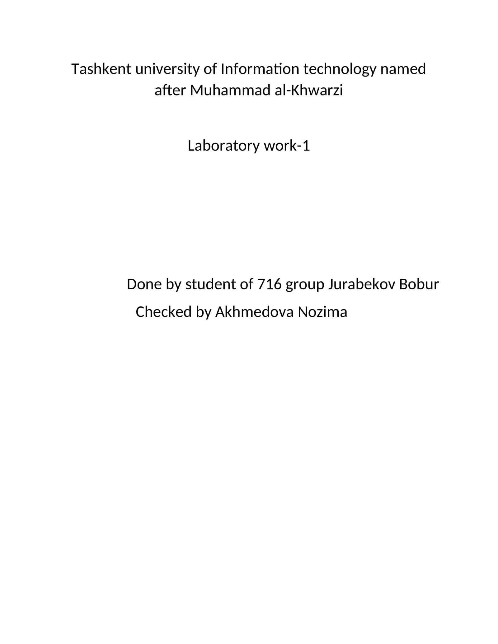 Laboratory work-1