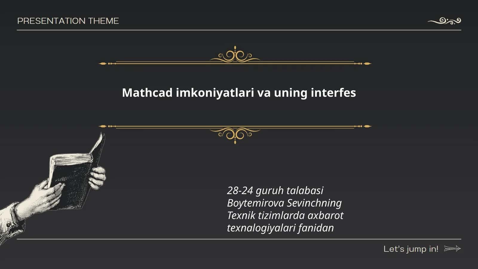 Mathcad imkoniyatlari va uning interfesi
