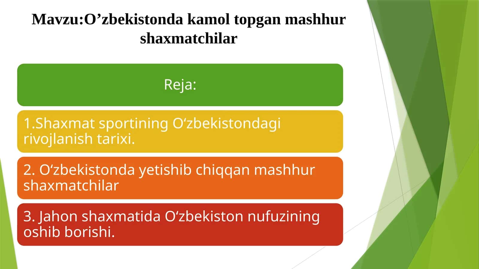 O’zbekistonda kamol topgan mashhur shaxmatchilar