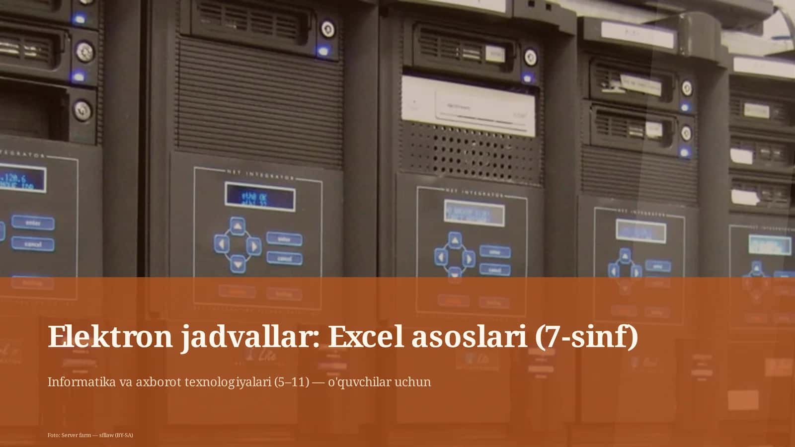 Elektron jadvallar: Excel asoslari (7-sinf)
