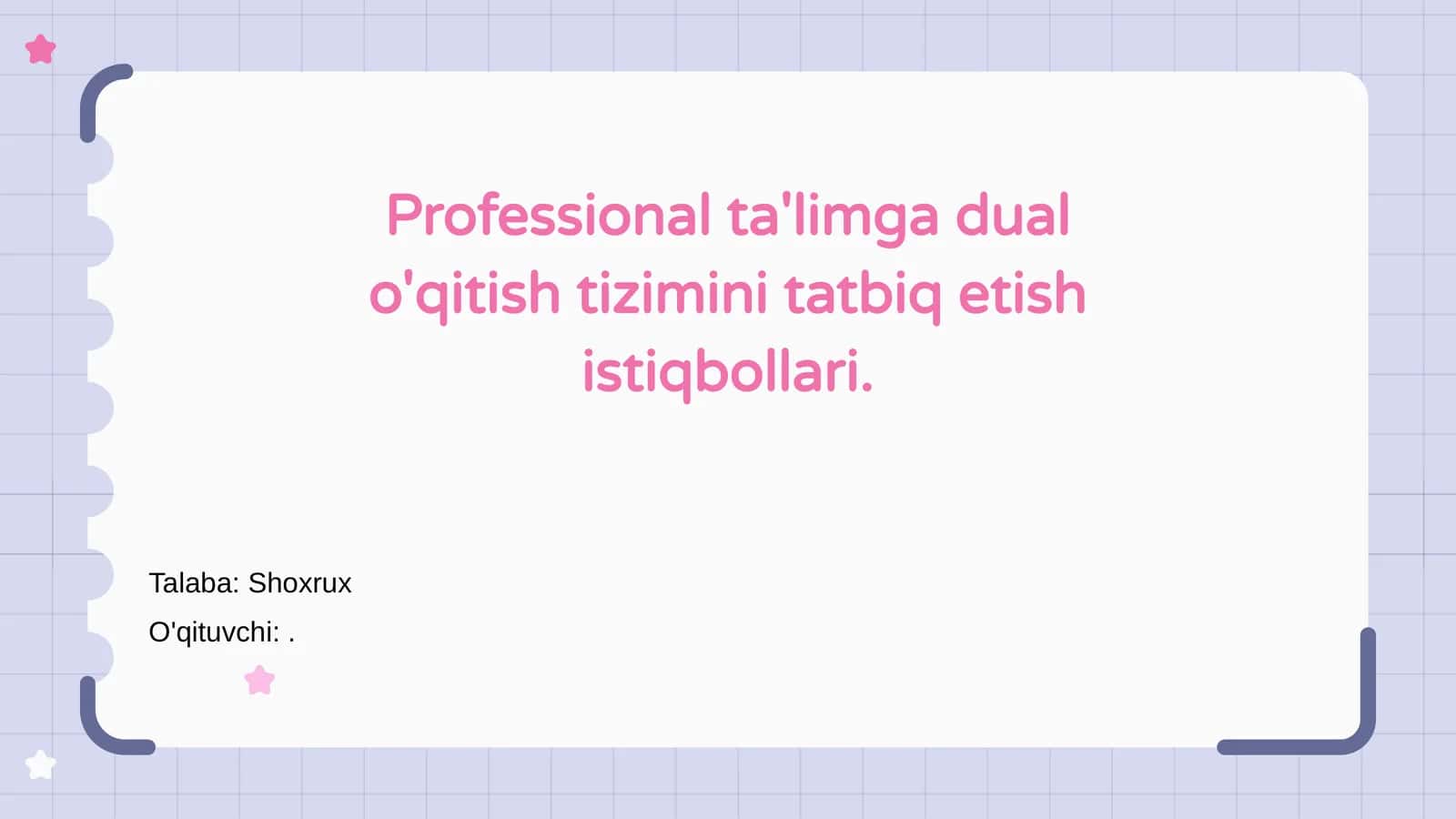 Professional ta'limga dual o'qitish tizimini tatbiq etish istiqbollari