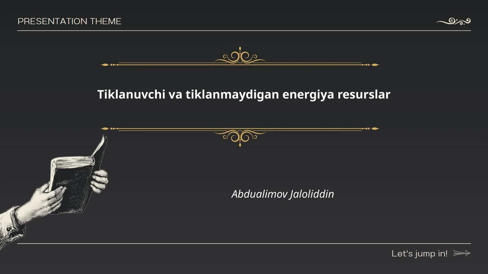 Tiklanuvchi va tiklanmaydigan energiya resurslar