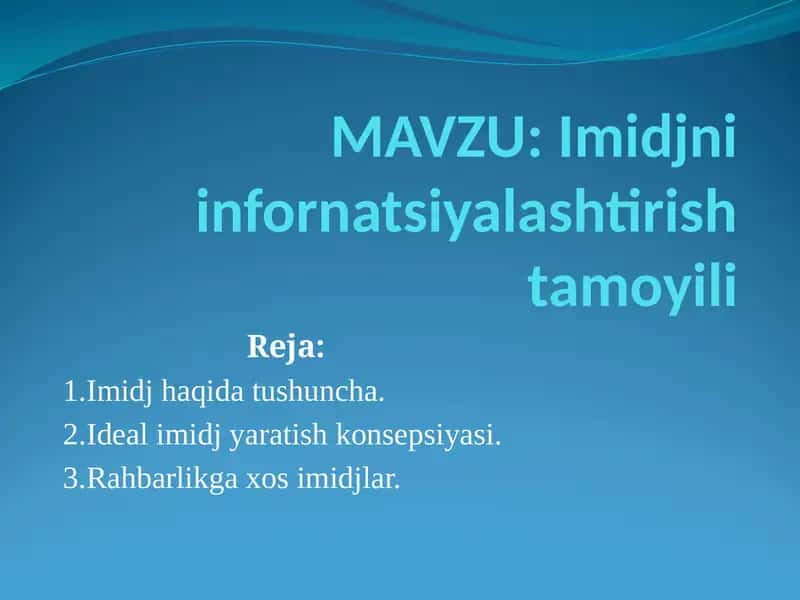 Imidjniinfornatsiyalashtirishtamoyili