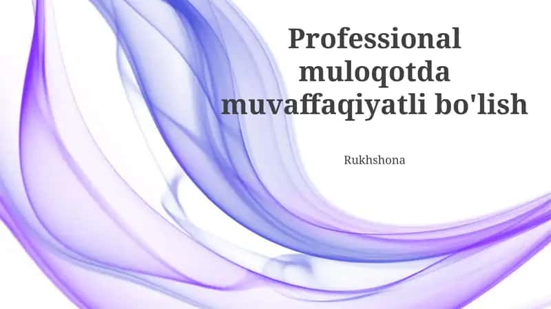 Muloqotni Muvaffaqiyatli O'rganish