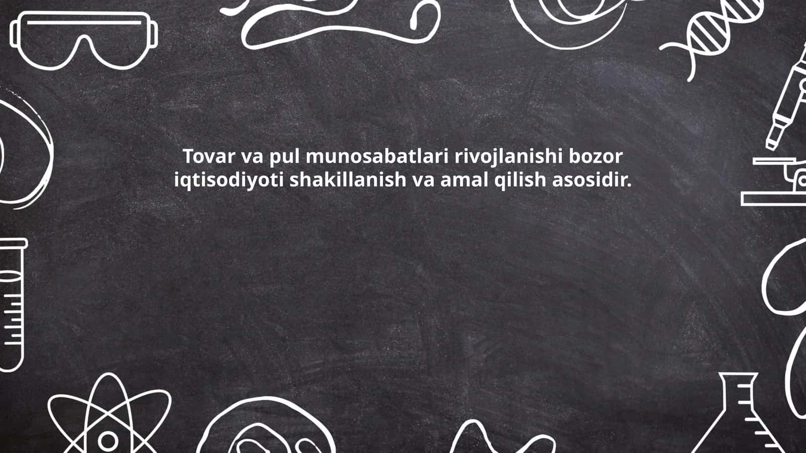 Tovar va pul munosabatlari rivojlanishi bozor iqtisodiyoti shakillanish va amal qilish asosidir