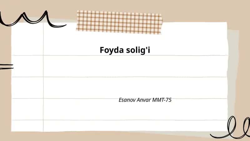 Foyda solig'i