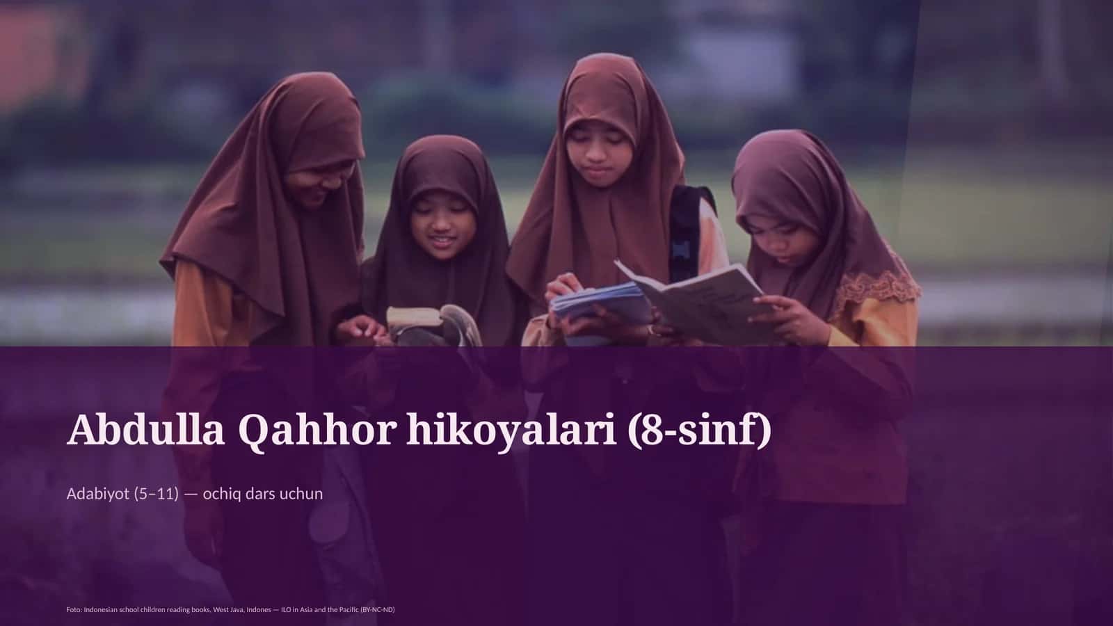 Abdulla Qahhor hikoyalari (8-sinf)