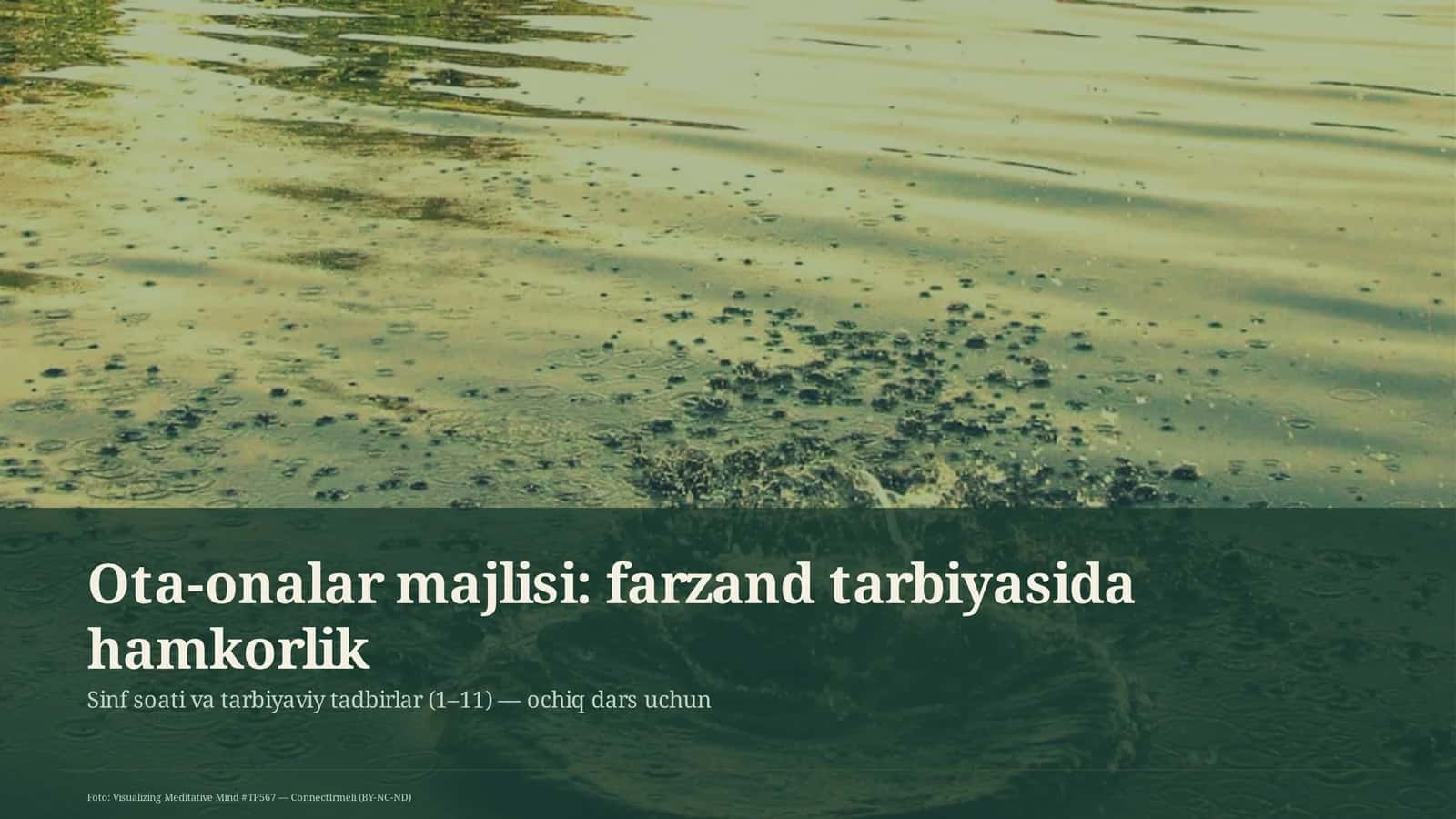 Sinf soati va tarbiyaviy tadbirlar (1– 11)