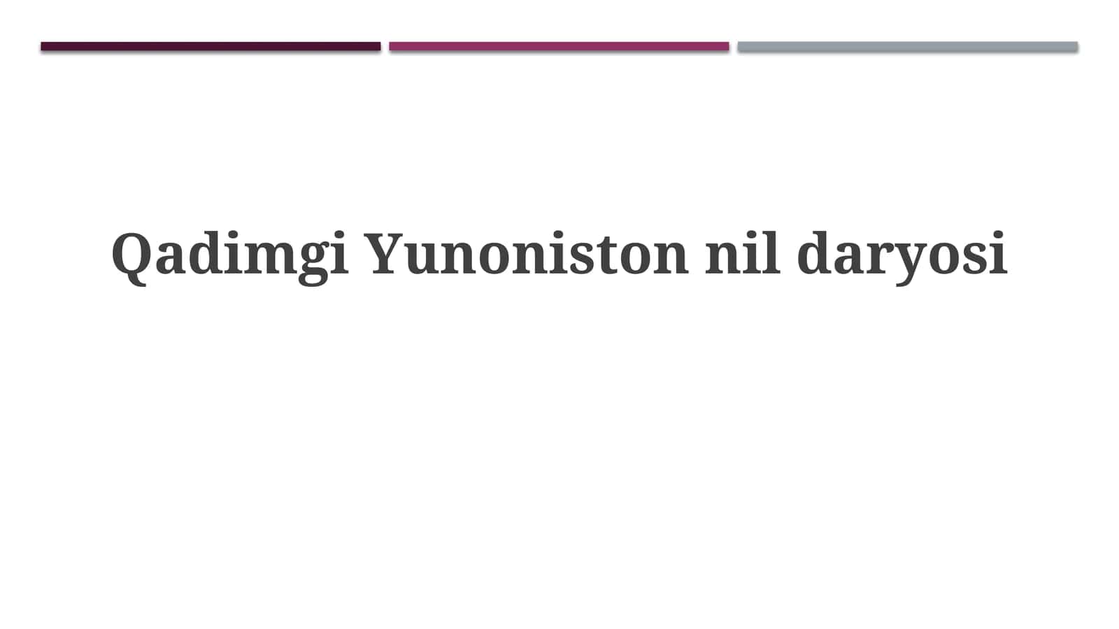 Qadimgi Yunoniston va Nil daryosi